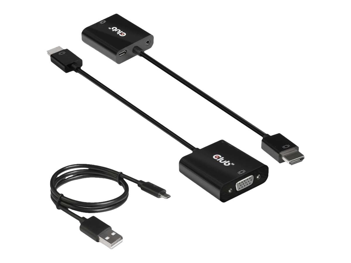 CLUB3D CLUB3D Adapter HDMI 1.4 > VGA (mit Audio) St/Bu retail Computer-Kabel von CLUB3D