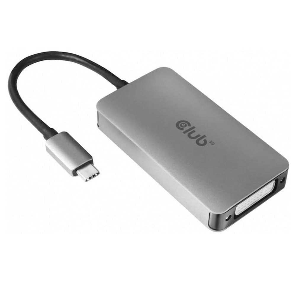 CLUB3D Club 3D USB Typ C zu DVI-I Adapter für Displays. Smartphone-Adapter USB Typ C zu Aktiver USB Typ C Adapter, Aktiver USB Typ C Adapter mit Dual Link DVI-I Unterstützung von CLUB3D