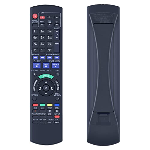 CLVIZCXOM N2QAYB000780 Ersatz-Fernbedienung für Panasonic HDD Box Recorder TV DVD Recorder DMR-HWT230EB DMR-HWT130EB DMR-PWT635 – keine Einrichtung erforderlich von CLVIZCXOM