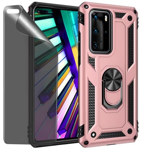 CLYDITE Hülle für Huawei P40 Pro/P40 Pro+ Hülle Rosé Gold handyHülle mit Anti-Spähen Privatsphäre Schützen Folie Blickschutzfolie von CLYDITE