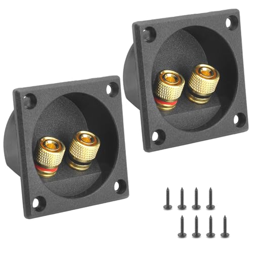 2.2 Zoll Quadratische 2-Wege Lautsprecher Box Terminal Cup mit Bananen Stecker, 2PCS Schraube Typ Bindung Post Subwoofer Box Lautsprecher Klemmen Platten für DIY-Heimauto-Stereo-Lautsprecher-Subwoofer 2.2 Zoll Quadratische 2-Wege Lautsprecher Box Terminal Cup mit Bananen Stecker, 2PCS Schraube Typ Bindung Post Subwoofer Box Lautsprecher Klemmen Platten für DIY-Heimauto-Stereo-Lautsprecher-Subwoofer von CLZEPHYR