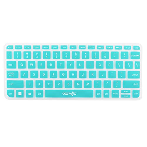 CM Ultradünne Silikon-Tastatur-Abdeckung für Logitech Wireless Touch Keyboard K400 Plus (Nicht für alte Version K400 & K400R) Aqua Blue von CM