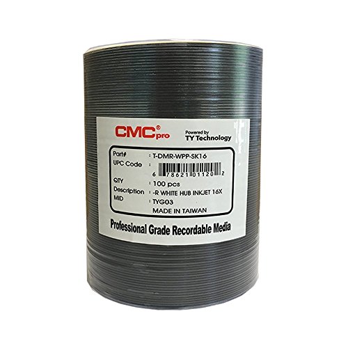 CMC Pro – Powered by, Digi Technologie 16 x weiß Inkjet Hub bedruckbar 4,7 GB DVD in Tape Wrap – 100 Stück CMC Pro – Powered by, Digi Technologie 16 x weiß Inkjet Hub bedruckbar 4,7 GB DVD in Tape Wrap – 100 Stück von CMCpro