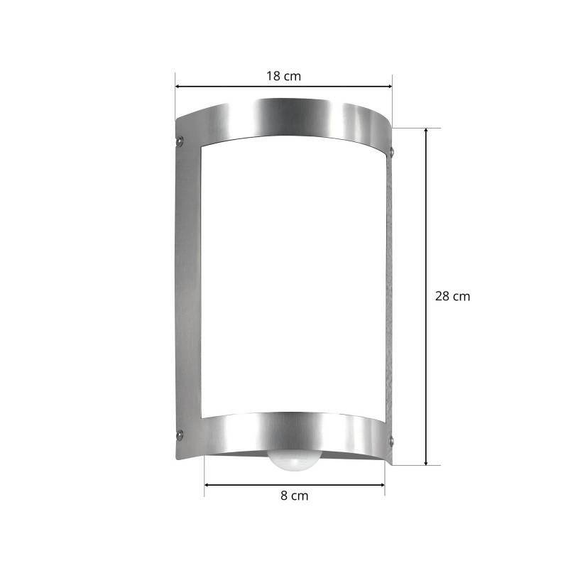 Außenwandleuchte Marco3 aus Edelstahl mit Sensor von CMD