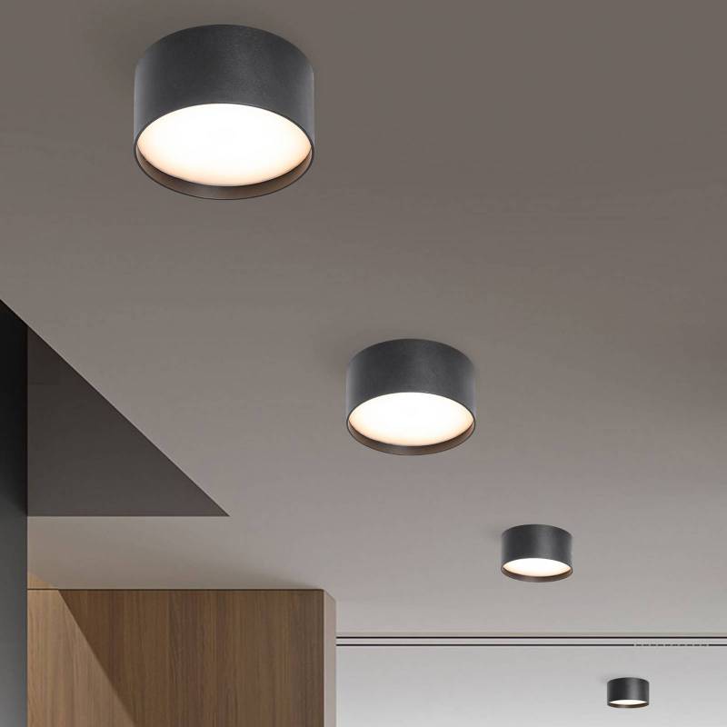 LED-Deckenlampe CMD 9094, Ø 15 cm, anthrazit, IP44, Metall von CMD