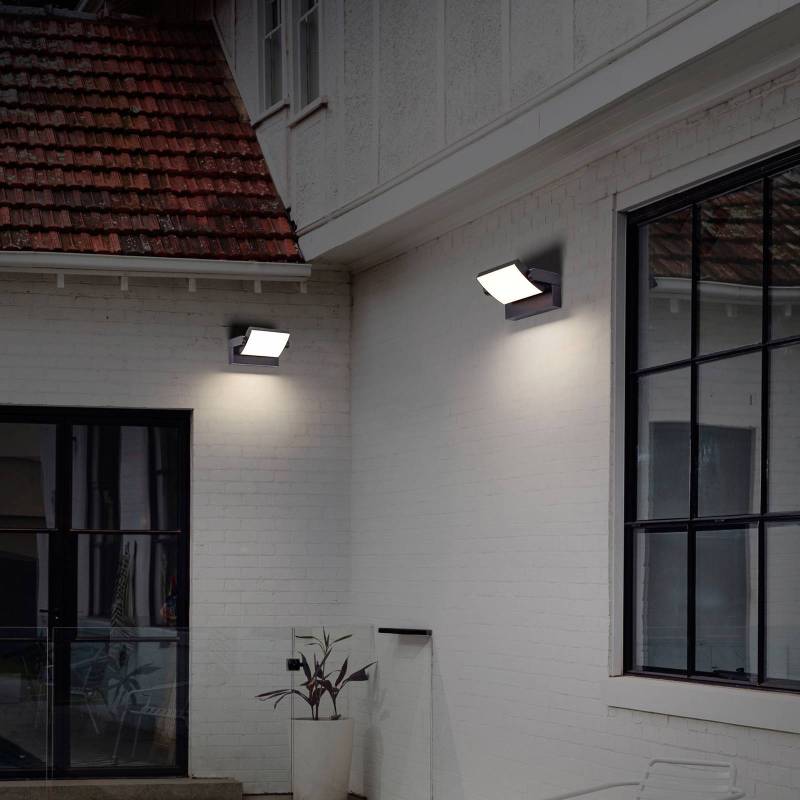 LED-Wandlampe CMD 9080, anthrazit, Breite 21 cm, IP54 von CMD