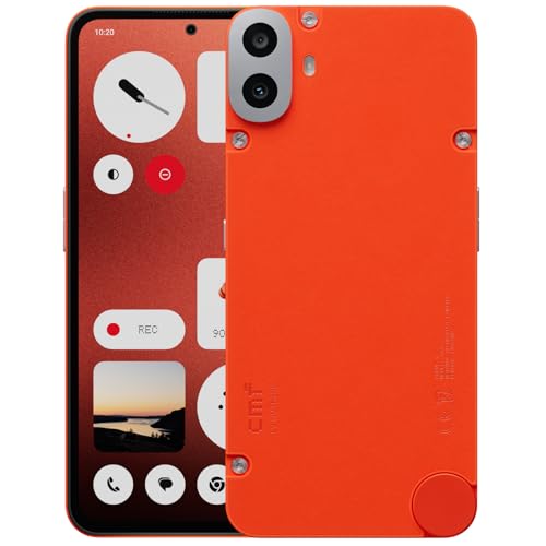 CMF Phone 1 8+128GB - Handy ohne vertrag mit 50 MP Sony-Kamera auf der Rückseite mit Ultra XDR, 6,67 Zoll Super-AMOLED-Display und Nothing OS 2.6 - Orange CMF Phone 1 8+128GB - Handy ohne vertrag mit 50 MP Sony-Kamera auf der Rückseite mit Ultra XDR, 6,67 Zoll Super-AMOLED-Display und Nothing OS 2.6 - Orange von CMF BY NOTHING
