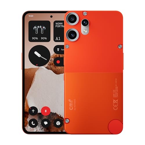 CMF Phone 2 Pro 128GB – 5G Smartphone mit 50MP Kamera und 20x Zoom, 6,77" FHD+ AMOLED Display mit 120Hz, 5000mAh Akku, Nothing OS 3.2 – Orange von CMF BY NOTHING