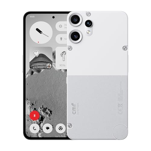 CMF Phone 2 Pro 128GB – 5G Smartphone mit 50MP Kamera und 20x Zoom, 6,77" FHD+ AMOLED Display mit 120Hz, 5000mAh Akku, Nothing OS 3.2 – Weiß von CMF BY NOTHING