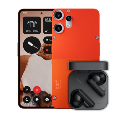 CMF Phone 2 Pro 128GB Orange – 5G Smartphone mit 50MP Kamera + CMF Buds 2 Dunkelgrau inklusive von CMF BY NOTHING