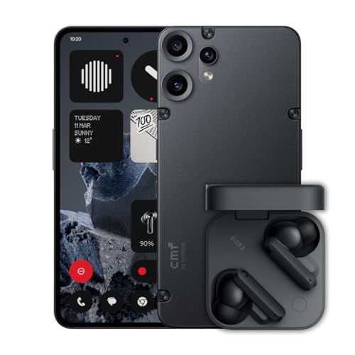 CMF Phone 2 Pro 128GB Schwarz – 5G Smartphone mit 50MP Kamera + CMF Buds 2 Dunkelgrau inklusive von CMF BY NOTHING