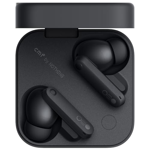 CMF by Nothing Buds Pro 2 – Kabellose Ohrhörer mit HiFi-Sound, 50 dB Intelligente aktive Geräuschunterdrückung, 6 HD-Mikrofone und Spatial-Audio-Effekt, 2025 - Dunkelgrau von CMF BY NOTHING