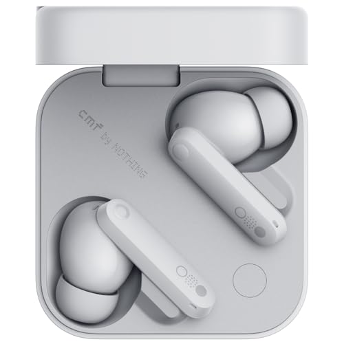 CMF by Nothing Buds Pro 2 – Kabellose Ohrhörer mit HiFi-Sound, 50 dB Intelligente aktive Geräuschunterdrückung, 6 HD-Mikrofone und Spatial-Audio-Effekt, 2025 - Hellgrau von CMF BY NOTHING