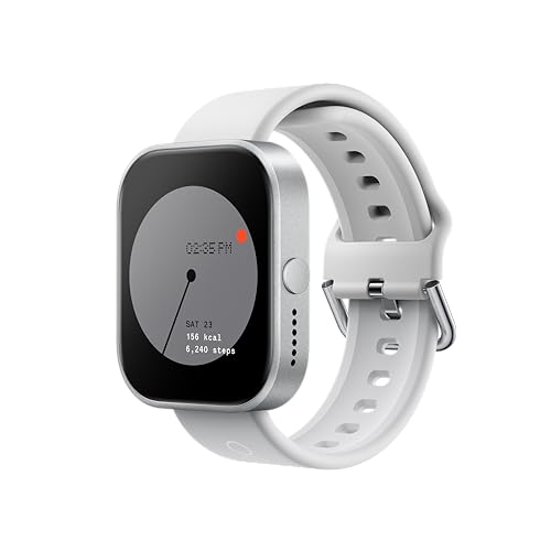 CMF by Nothing Watch Pro Smartwatch mit 1.96 AMOLED Display, Fitness-Tracker, Multisystem-GPS, Bluetooth-Anrufe mit AI Noise Reduction und bis zu 13 Tagen Akkulaufzeit - Silber von CMF BY NOTHING