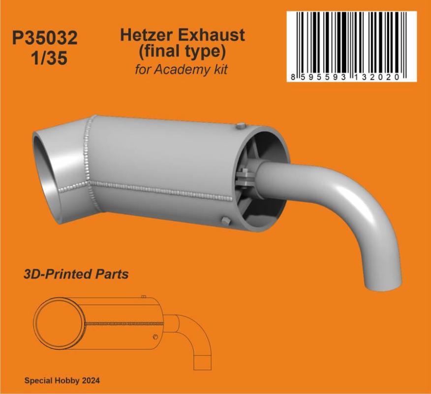 Hetzer Exhaust (final type) von CMK