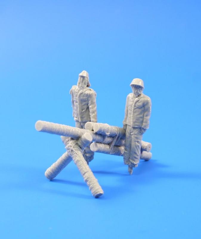 Jap.Army dummy soldiers+howitzer WWII von CMK