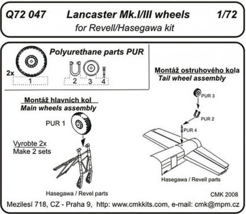 Lancaster Mk. I/III - Wheels [Hasegawa/Revell] von CMK