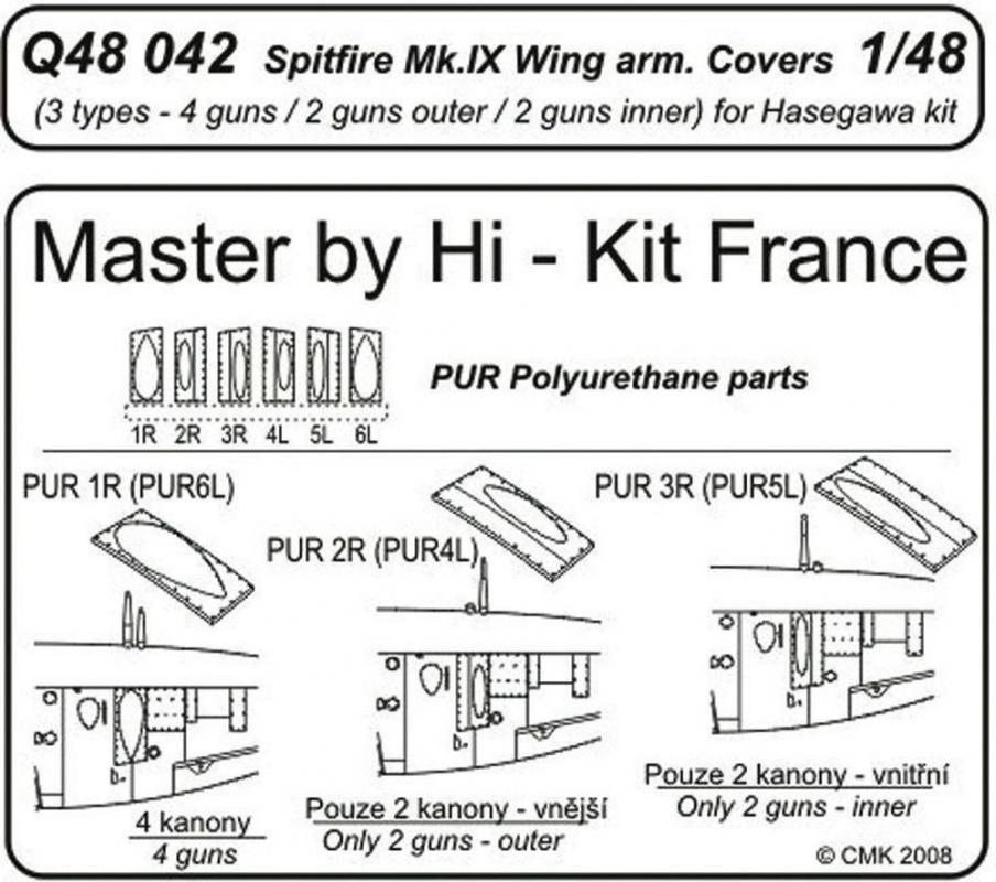 Spitfire Mk. IX - Wing - Armament set covers [Hasegawa] von CMK