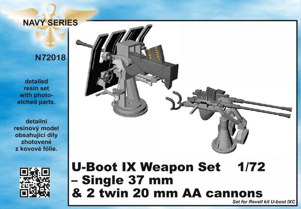 U-Boot IX Weapon Set - Single 37mm & 2 twin 20mm AA canons [Revell] von CMK