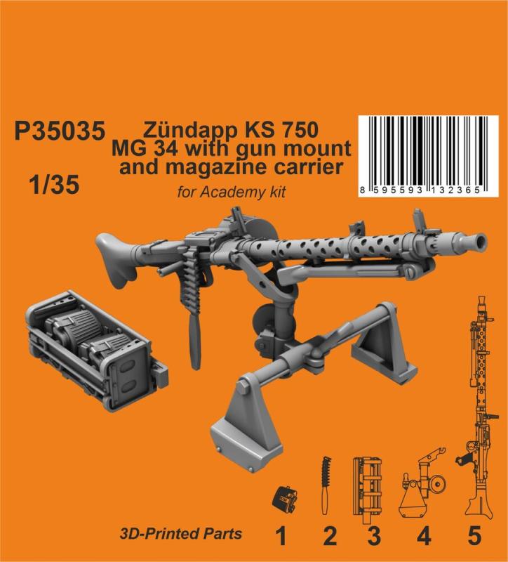 Zündapp KS 750 - MG 34 with gun mount and magazine carrier [Academy] von CMK