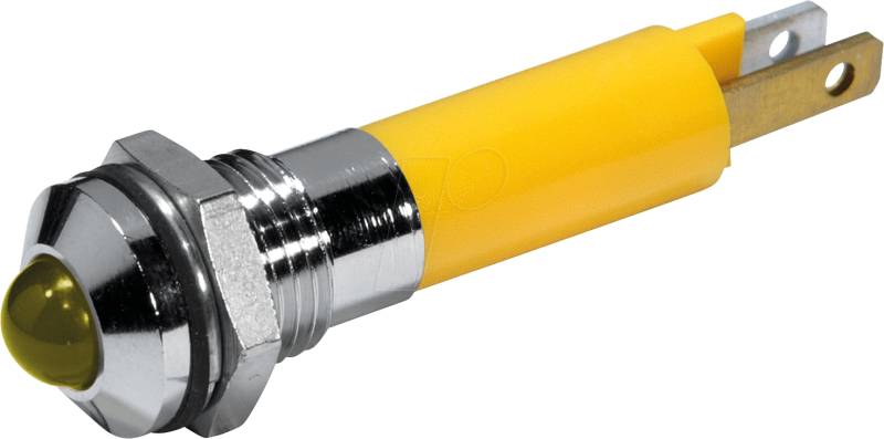 19060352 - LED-Signalleuchte, gelb blinkend, 24 VDC, Ø8 mm, 32 mcd von CML TECHNOLOGIES