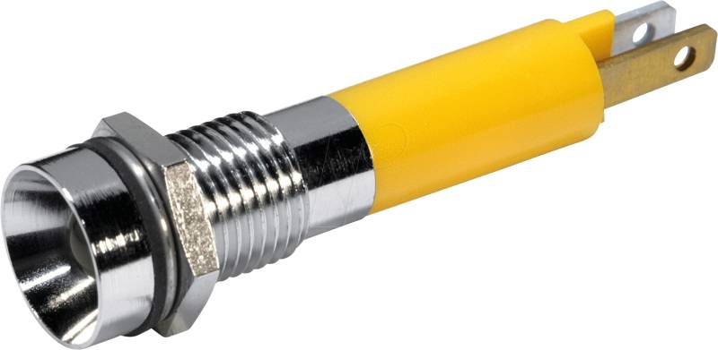 19070352 - LED-Signalleuchte, gelb blinkend, 24 VDC, Ø8 mm, 32 mcd von CML TECHNOLOGIES