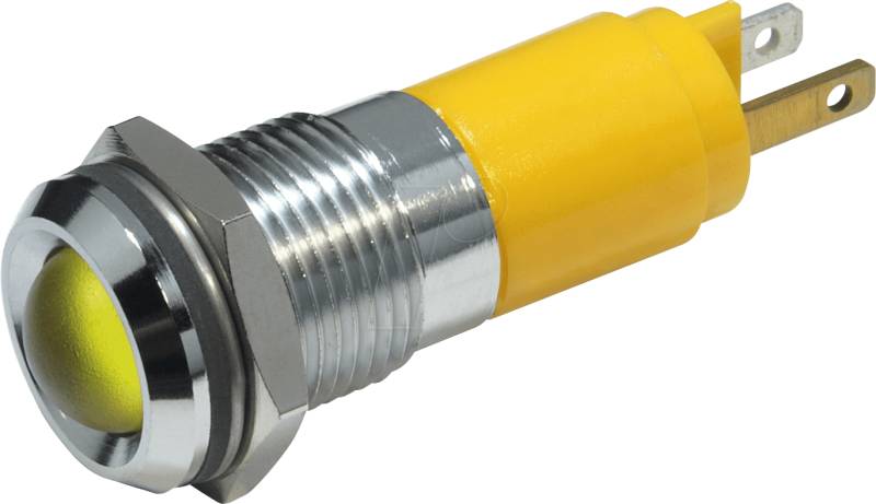 19220352 - LED-Signalleuchte, gelb blinkend, 24 VDC, Ø14 mm, 70 mcd von CML TECHNOLOGIES