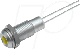 KIN 19000002 - LED, bedrahtet, 3 mm, gelb, Innen-/Außenrefl., Ø6,2 mm, 8 mcd von CML TECHNOLOGIES