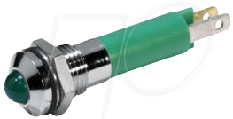 LED 1904-12GN - LED-Signalleuchte, 5 mm, grün, 12 V, Außenrefl., Ø8 mm, 32 mcd von CML TECHNOLOGIES