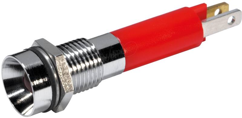 LED 1905-12RT - LED-Signalleuchte, 5 mm, rot, 12 V, Innenrefl., Ø8 mm, 80 mcd von CML TECHNOLOGIES