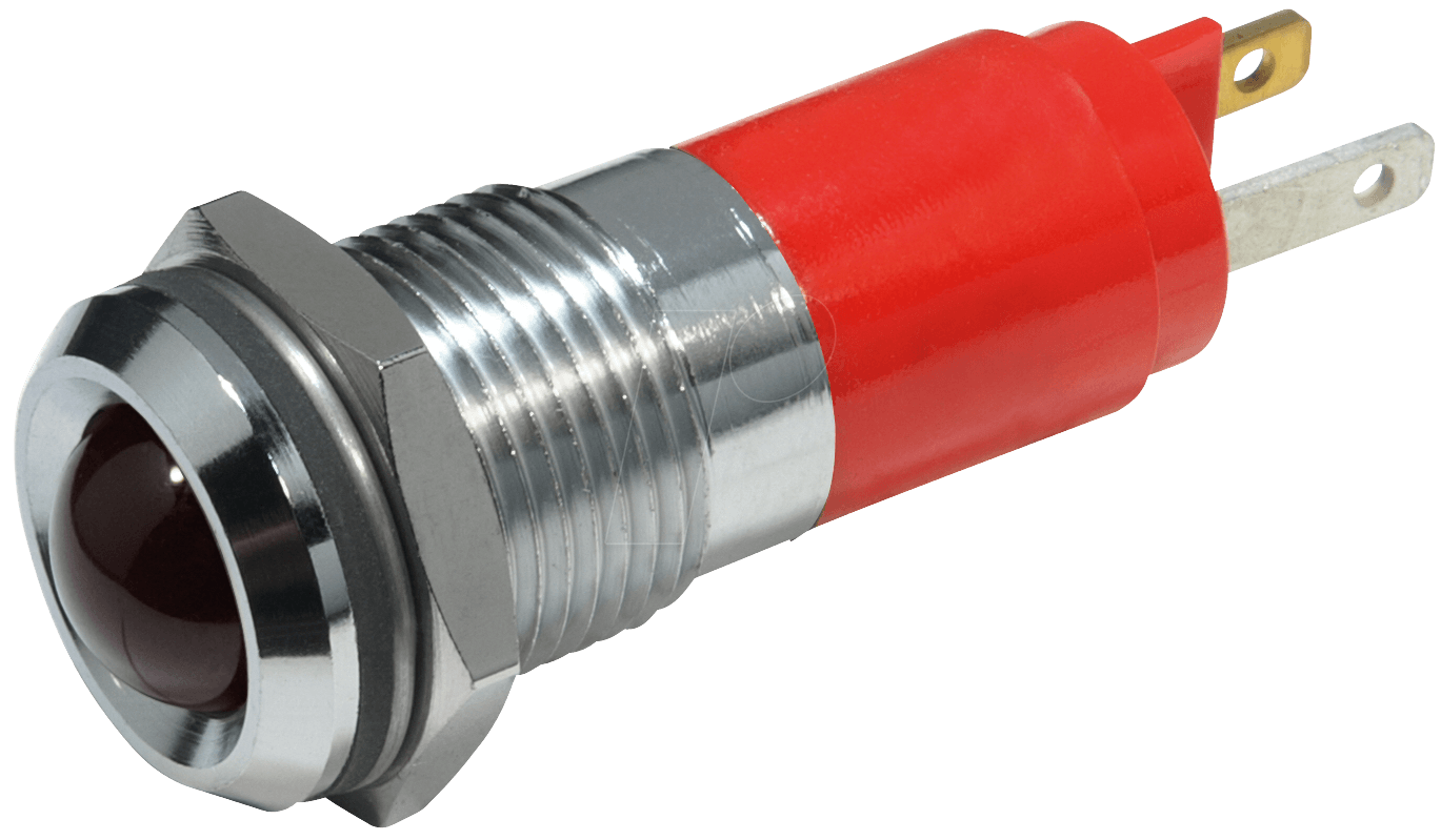 LED 1921-12RT - LED-Signalleuchte, 10 mm, rot, 12 V, Metall, Ø14 mm, 150 mcd LED 1921-12RT - LED-Signalleuchte, 10 mm, rot, 12 V, Metall, Ø14 mm, 150 mcd von CML TECHNOLOGIES
