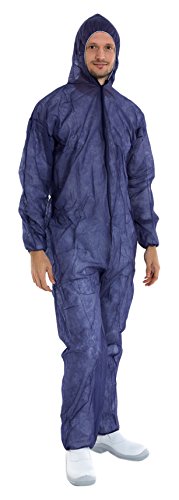 CMT 814409 Zipped Jumpsuit with Hood and Elasticated Cuffs, Ankles And Waist (Pack of 50) von CMT