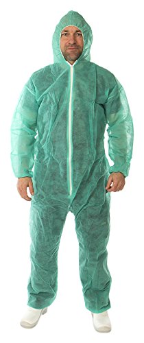 CMT 819107 Zipped Jumpsuit with Hood and Elasticated Cuffs, Ankles And Waist (Pack of 50) von CMT
