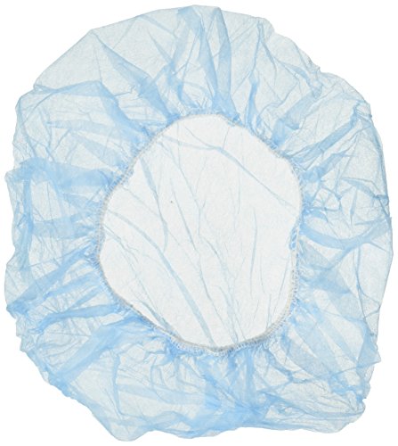 CMT Haarnetz-Bouffant-Cap, PP Vliesstoff, Blau, Medium, ca. 50 cm, 1.000 Stück von CMT