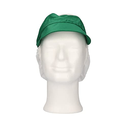 CMT Kappe mit Klappe und zum Sichern der Haar, Polycotton, Krone aus Polyester, Grün, Large, 10 St./Sack, 100 St./Schachtel von CMT