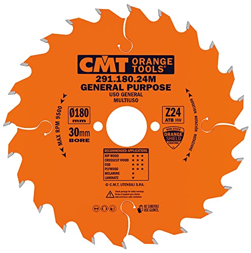 CMT ORANGE TOOLS 291.180.24M - UNIVERSELL-HANDKREISSÄGE - QUERSCHNITT 180X2.6X30 Z=24 WECHSELZAHN von CMT
