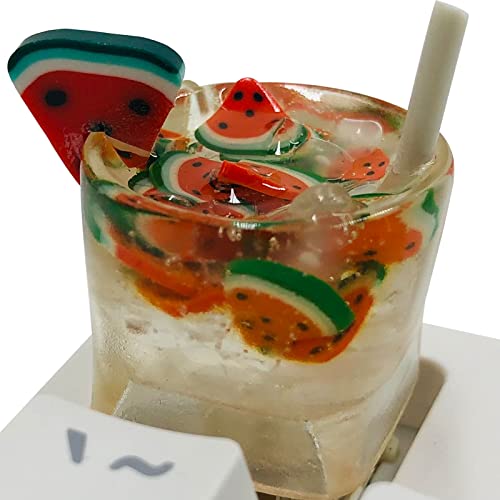 CN GAMING Fruit Drink Wassermelone Stil Niedliche Tastenkappen, Handwerker Harz Tastenkappen, Esc Tastenkappe für Cherry MX mechanische Tastatur DIY Hintergrundbeleuchtung Tastenkappen Ersatz CN GAMING Fruit Drink Wassermelone Stil Niedliche Tastenkappen, Handwerker Harz Tastenkappen, Esc Tastenkappe für Cherry MX mechanische Tastatur DIY Hintergrundbeleuchtung Tastenkappen Ersatz von CN GAMING