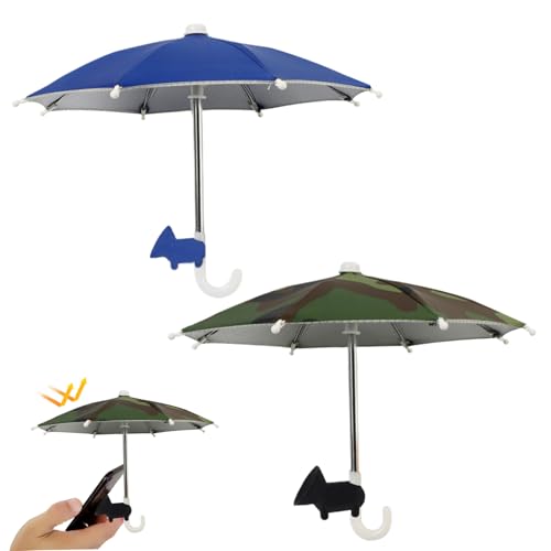CNAFGBGG Telefon Regenschirm 2pcs Anti-Reflexion Telefon Sun Shade süßer Mini-Halter mit Spargie Basis Multifunktionales Handy-Regenschirmzubehör, Tarn + Blau. CNAFGBGG Telefon Regenschirm 2pcs Anti-Reflexion Telefon Sun Shade süßer Mini-Halter mit Spargie Basis Multifunktionales Handy-Regenschirmzubehör, Tarn + Blau. von CNAFGBGG