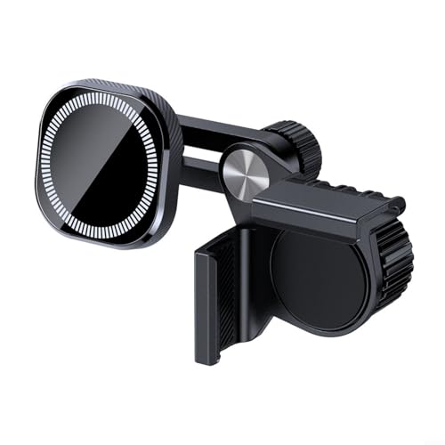 CNANRNANC Kfz-Handyhalterung, magnetische Halterung, Seitenbildschirm, 360 Grad drehbar, verstellbarer Ständer, mobiles Gerät, unterstützt Legierungsmaterial, schwarz von CNANRNANC