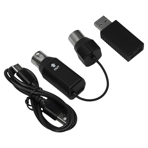 CNANRNANC MIDI-Adapter Kabellos 5-polig USB-Schnittstellenadapter Anschluss für Klaviertastatur E-Pianos, Synthesizer, MIDI-Controller von CNANRNANC