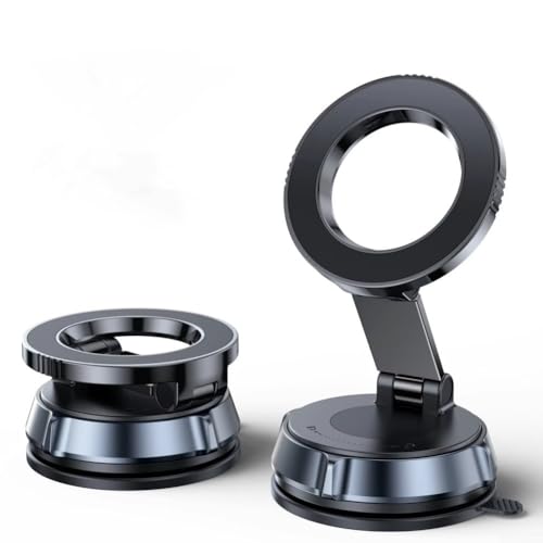 CNANRNANC Magnetische Handyhalterung, faltbar, KFZ-Halterung, Armaturenbrett-Ständer, Vakuum-Saugnapf, Auto-Navigationshalterung, kompatibel mit allen Handy-Modellen, Schwarz von CNANRNANC