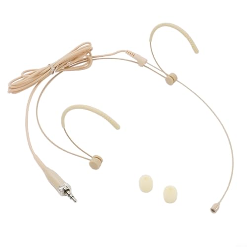 CNANRNANC Mikrofon, Stirnband mic, Doppel-Ohrbügel-Headset-Mikrofon, Kopfbügelmikrofon, 3,5-mm-Stereo-Klinkenstecker, für Sennheiser Wireless von CNANRNANC