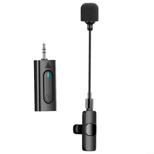 CNANRNANC Professionelles kabelloses Lavalier-Mikrofon für Kameras, Handys, Laptops, 30 m Reichweite, digitale Abtastung, 16 Bit-16 kHz, klare Audioqualität, wiederaufladbarer Akku (Mikrofon) von CNANRNANC