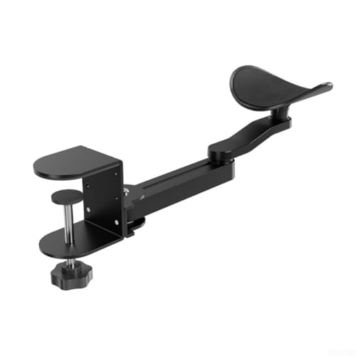 CNANRNANC Schreibtischhalterung aus Aluminiumlegierung, Computertisch, Ellenbogenstütze, höhenverstellbar, ergonomisches Design (schwarz) von CNANRNANC
