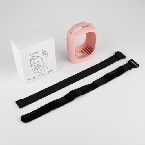 CNANRNANC Silikonhülle für JBL CLIP4, wasserdicht, stoßfest, staubdicht, mit Handschlaufe, tragbares Lautsprecher-Zubehör (Rosa) von CNANRNANC