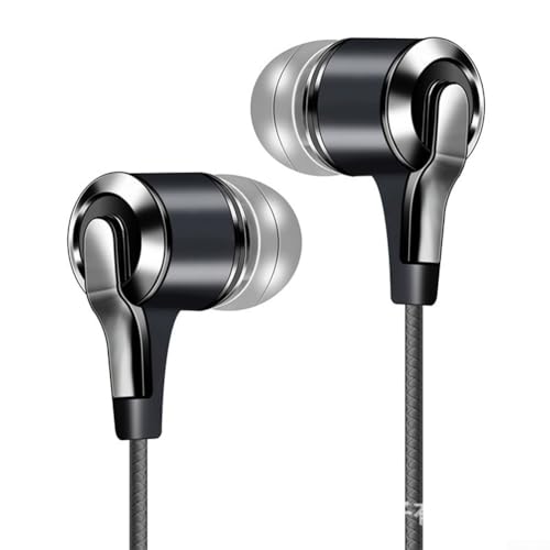 In Ear Wired Kopfhörer mit Mikrofon, entworfen für Huawei für Honor Smartphones, perfekt für Musik und Telefonanrufe (Schwarz) von CNANRNANC