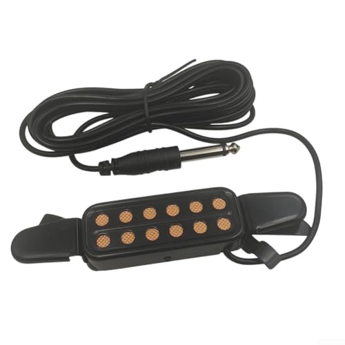 Magnetischer Wandler für Akustikgitarre mit 12 Löchern, integriertem Tonregler und praktischem Audiokabel (mit Stimmgerät) von CNANRNANC