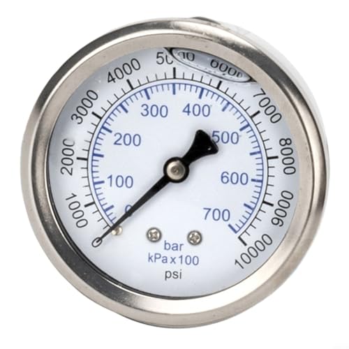 Manometer M14x1,5 Gewinde Hochdruckreiniger Manometer 0-700 Bar 10000 Psi Metall D2,5 Zoll Manometer M14x1,5 Gewinde Hochdruckreiniger Manometer 0-700 Bar 10000 Psi Metall D2,5 Zoll von CNANRNANC