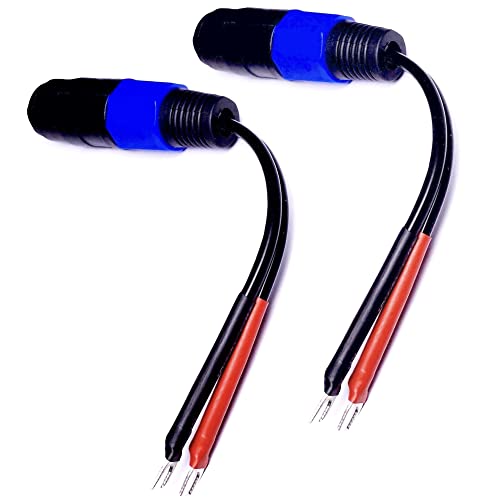 CESS-001S Flachgabelstecker auf Speakon Buchse Adapter für Lautsprecherkabel – 2 Stück (kleine Spaten) von CNCESS