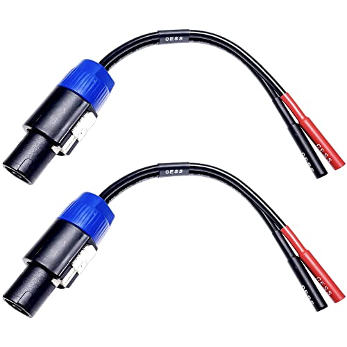 CESS-095 Speakon Stecker auf Bananenbuchse, Lautsprecherkabeladapter, 680 Stränge, verzinnter Kupferdraht, 2-Kanal CESS-095 Speakon Stecker auf Bananenbuchse, Lautsprecherkabeladapter, 680 Stränge, verzinnter Kupferdraht, 2-Kanal von CNCESS